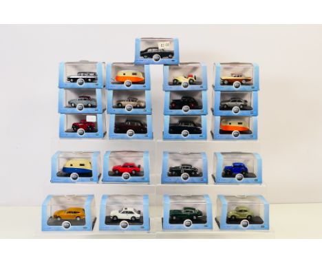 Oxford Diecast - A group of 21 boxed Oxford Diecast model vehicles in 1:76 scale. Lot includes Oxford Diecast #76XR002 Ford E