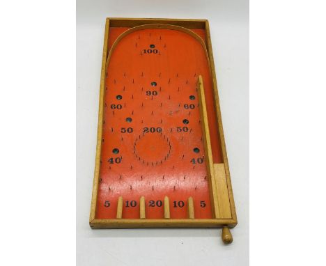 A vintage bagatelle board, made in Czechoslovakia