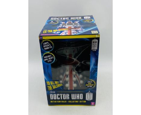A boxed Character Options Ltd Doctor Who Limited 50th Anniversary Edition British Icon Dalek - unopened (Item No 04748)