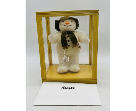 A Steiff limited edition "The Snowman" (height 26cm), exclusive to Danbury Mint to celebrate "30 Years of Magic With The Snow