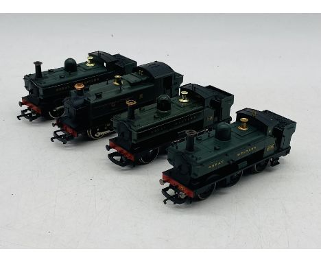 Four unboxed OO gauge Great Western Railway steam locomotives including three by Hornby and one Lima locomotive