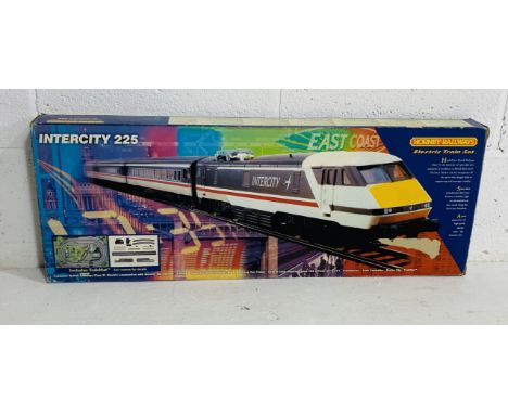 A boxed Hornby Railways OO gauge "InterCity 225" electric train set (R824) including a British Railways Class 91 electric loc