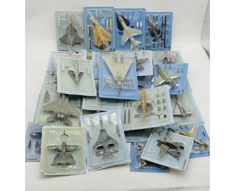 A selection of Air Combat Collectors scale model fighting aircraft planes including Italeri - all sealed in plastic casing wi