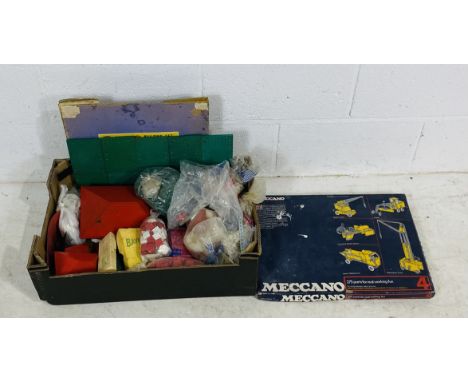 A large collection of unboxed vintage Bayko building sets, along with a boxed Meccano No 4 set.