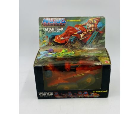 A boxed Mattel He-Man "Masters of The Universe" Attak Trak Battle Machine toy