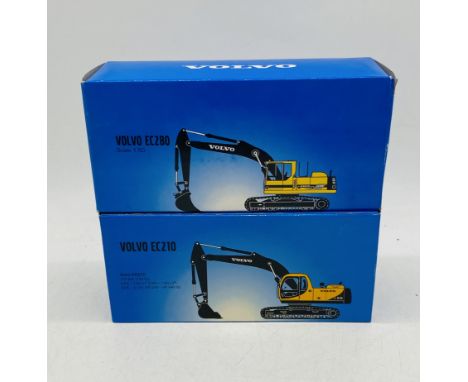 Two boxed Volvo construction die-cast excavators including EC280 & EC210 (both 1:50 Scale)