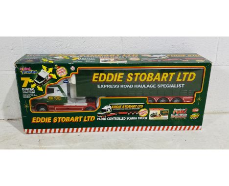 A boxed large scale Eddie Stobart Ltd Radio-Controlled Scania Truck (1:18 Scale)