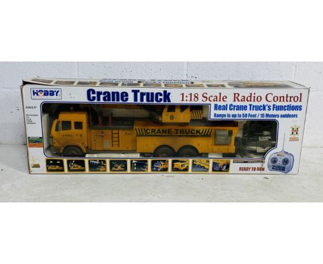 A boxed Hobby Engine large radio control Crane Truck (1:18 Scale)