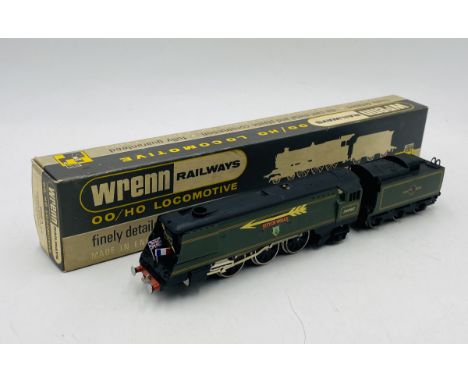 A boxed Wrenn Railways OO/HO gauge Golden Arrow 4-6-2 "City of Wells" steam locomotive (34092) with tender in BR green livery