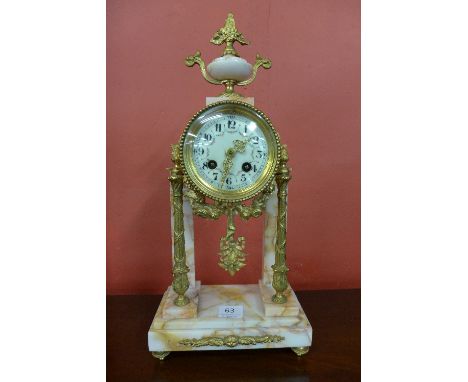 A 19th Century French marble and ormolu mantel clock