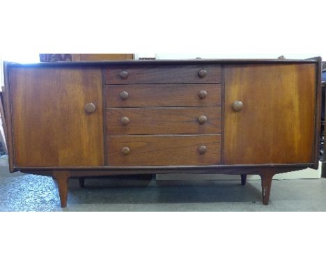 A Younger teak bow front sideboard