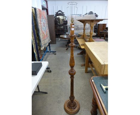 A beech standard lamp