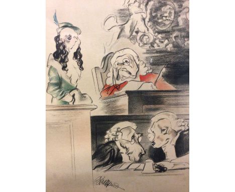 Edmund Blampied lithograph, 'For she'd spoken lightly of another lady's name', signed in pencil, image 30 x 23cm glazed frame