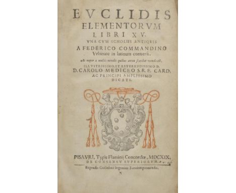 Euclid. Euclidis elementorum libri XV... a Federico Comandino Urbinate in Latinum conversi, 3rd edition, Pesaro: Flaminio Con