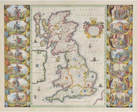 British Isles. Jansson (Jan), Britannia prout divisa temporibus Anglo-Saxonum praesertim durante illorum Heptarchia, [1646 or