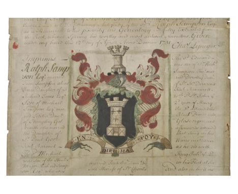 *Lynegar pedigree roll. Manuscript pedigree of Ralph Sampson, son of Michael Sampson of Kinduscarrick and Burt in Donegal (Co