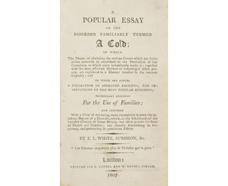 Butter (William). A Treatise on the Kinkcough, with an Appendix, Containing an Account of Hemlock, and its Preparations, 1st 