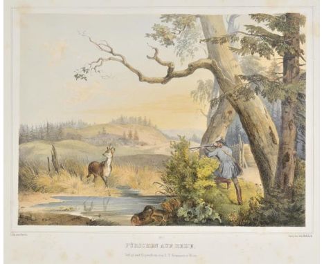 *Field Sports. Von Heicke (Franz), Eight sporting lithographs, published Vienna, circa 1840, eight lithographs with contempor