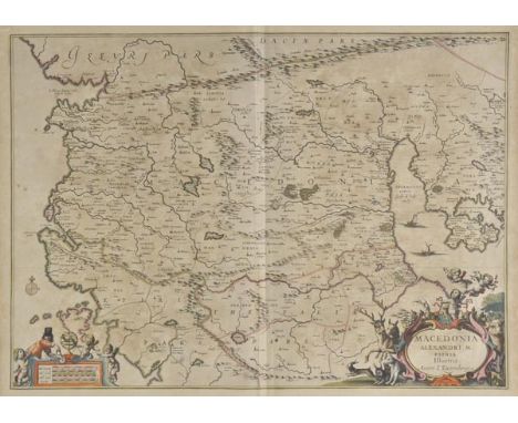 Balkans & the Peloponnese. Blaeu (Johannes), Macedonia Alexandri M. Patris Illustris, Macedonia Epirus et Achaia, Ladera sicu