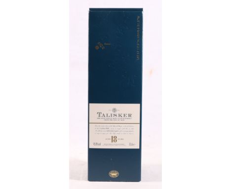 TALISKER eighteen year old single malt Scotch whisky, 70cl 45.8% volume boxed.