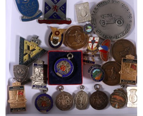 Automobile interest, Scottish Empire Exhibition Rally 1938 enamelled award, another Scottish Rally 1939, Newcastle &amp; Dist