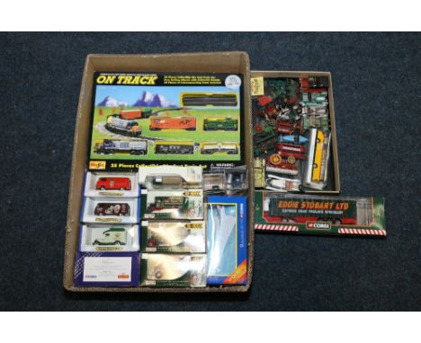 Corgi 59504 Volvo curtainside trailer boxed, 59902 Concorde boxed, four Lledo Eddie Stobbart Days Gone models boxed, Oxford c