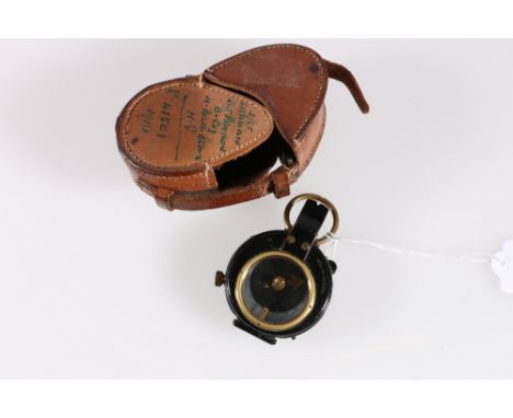 T Cooke &amp; Sons Ltd WWI period military issue Verner's pattern mk VII field compass stamped with war department crows foot