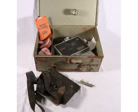 Setright Registers Ltd Edinburgh Corporation Transport ticket issuing machine (bus or tram?) with rolls of tickets and "Condu