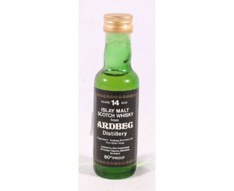 ARDBEG fourteen year old Islay malt Scotch whisky miniature bottled by William Cadenhead 5cl 80 proof.