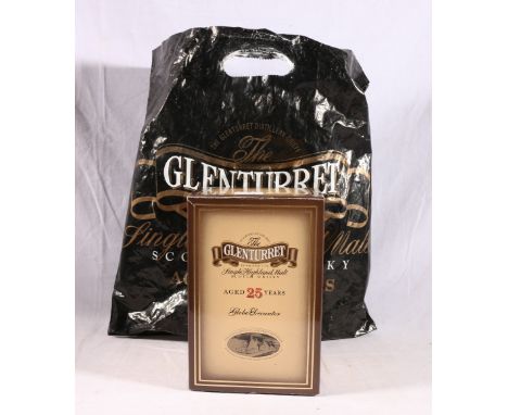 GLENTURRET twenty five year old Highland single malt Scotch whisky, bottled in a Wade Globe decanter, 70cl 43% volume boxed. 