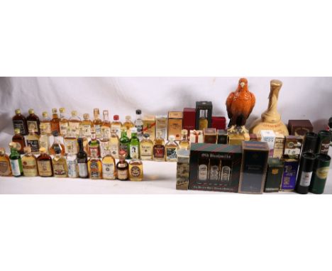 A large collection of approximately one hundred and forty (140) blended whisky and other miniatures including CHIVAS BROTHERS