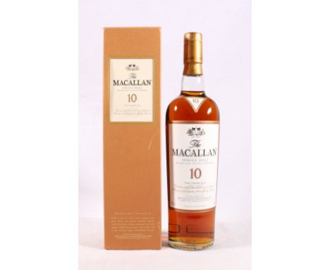 THE MACALLAN ten year old Highland Scotch whisky 70cl 40% volume, boxed.