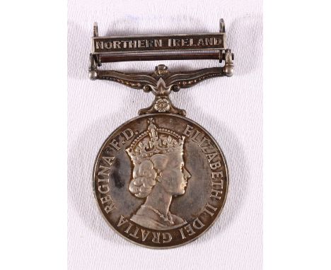 Elizabeth II general service medal with Northern Ireland clasp to D066369N H R BERTRAM AS RN (Able Seaman Royal Navy).