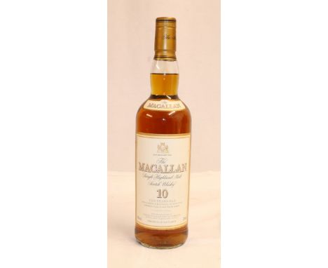 THE MACALLAN ten year old Highland single malt Scotch whisky 70cl 40% volume.