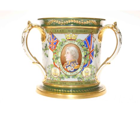 Spode Nelson Centenary limited edition three handled cup, no. 60