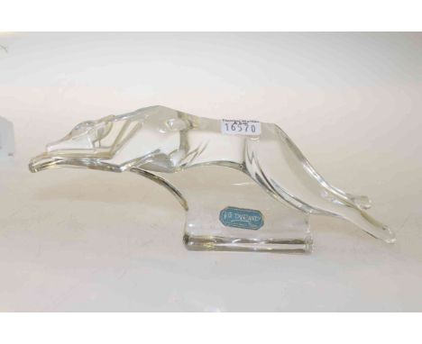 Durand stylised glass model of an out-stretched hound