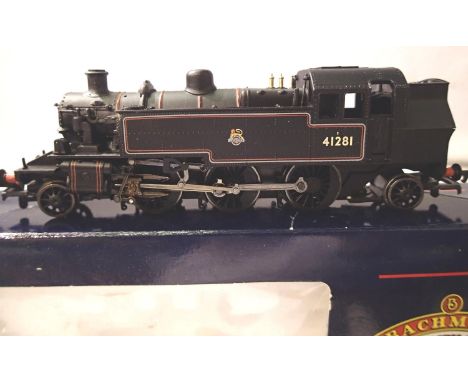 Bachmann 31-450B Ivatt tank 41281, Black Early Crest, excellent condition, box with wear. P&amp;P Group 1 (£14+VAT for the fi
