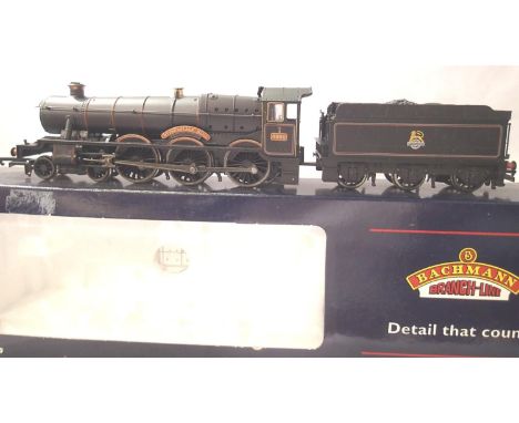 Bachmann 31-775 modified hall class 6990, Witherslack Hall, Black Early Crest, excellent condition, box with wear. P&amp;P Gr