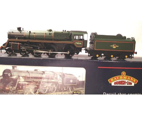 Bachmann 32-504 class 5MT, 73014 Green Late Crest, excellent condition, box with wear. P&amp;P Group 1 (£14+VAT for the first