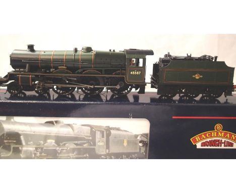 Bachmann 31-186 Jubilee Class 45587 Baroda, Green, Late Crest, excellent condition, box with wear. P&amp;P Group 1 (£14+VAT f