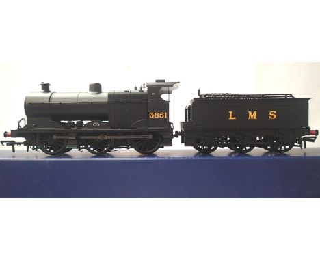Bachmann 31-880, class 4F, LMS Black, 3851, detail fitted. In excellent condition, box has wear. P&amp;P Group 1 (£14+VAT for