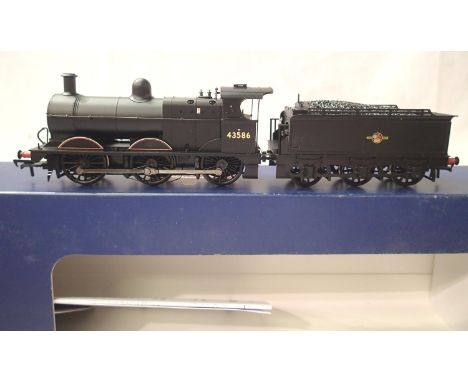 Bachmann 31-625Z class 3F locomotives, Black Late Crest,  43586, near mint condition, boxed, Keighley &amp; Worth Valley Rail