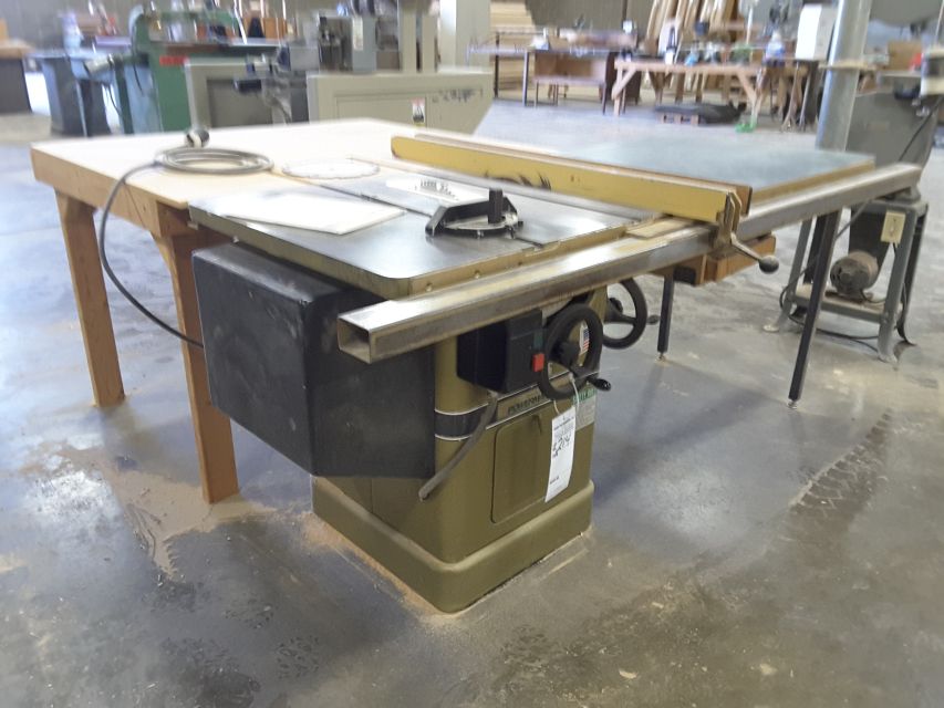 Powermatic model 66 s/n 956630 floor model table saw w/ Powermatic T ...