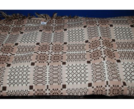 A Welsh brown and fawn Tapestry Bedspread