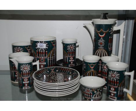 A Portmeirion 'Magic City' Coffee set, etc.