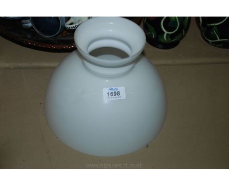 A large white glass Oil Lamp Shade.