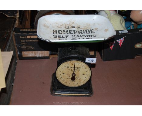 A Homepride Self Raising Flour scales weighing up to 20lbs.