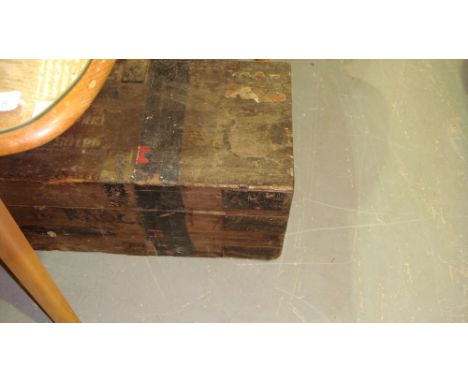 Vintage wooden ammunition box