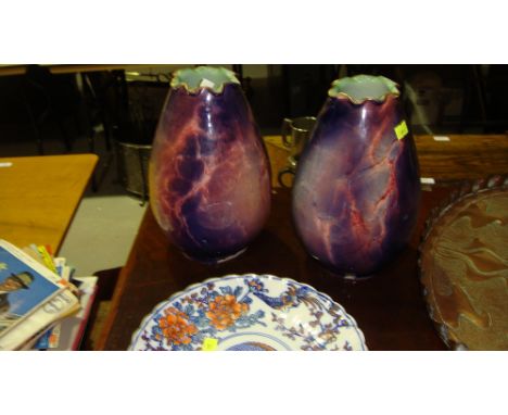 Vintage Japanese Imari dish and two  Wilkinson Oriflamme vases (some losses)
