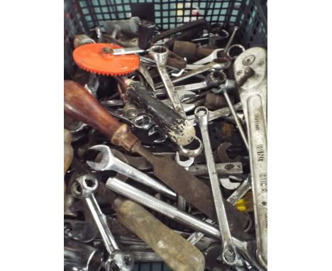 A Box of Workshop Tools Including Spanners.